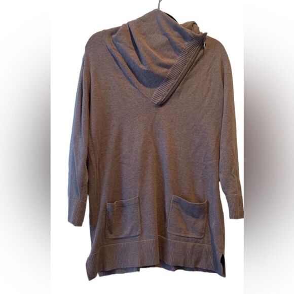 JEANNE PIERRE Sweaters - Jeanne Pierre Womens 1/4 Zip Cowl Neck Sweater Heather
